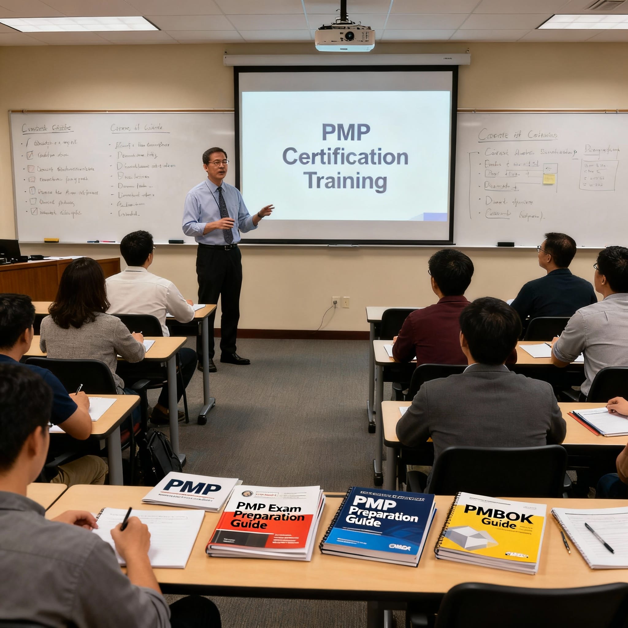 PMP certification guide training session with instructor